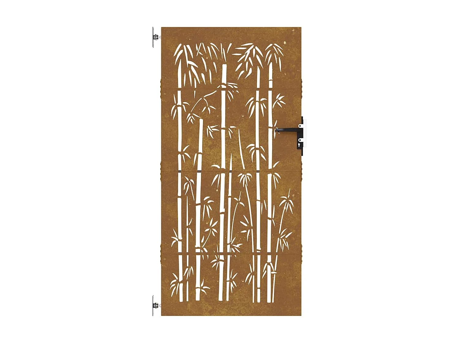 Gartentor 85x200 cm Cortenstahl Bambus Design