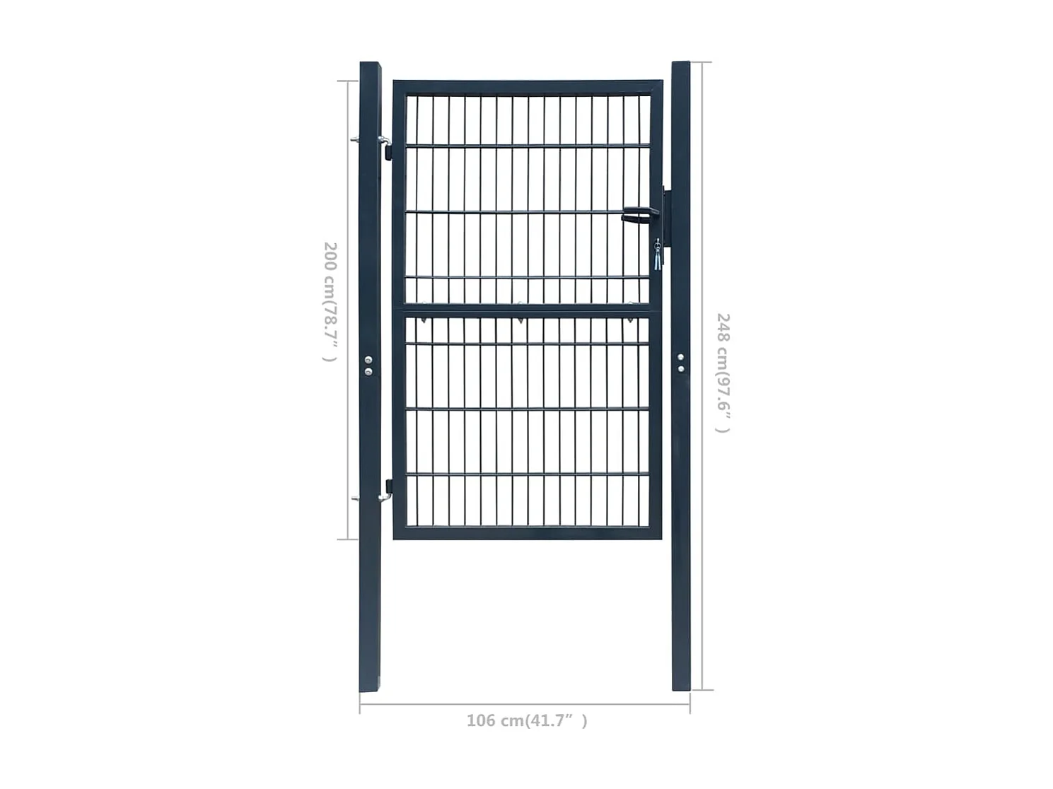 Portillon Acier 106x248 cm Anthracite
