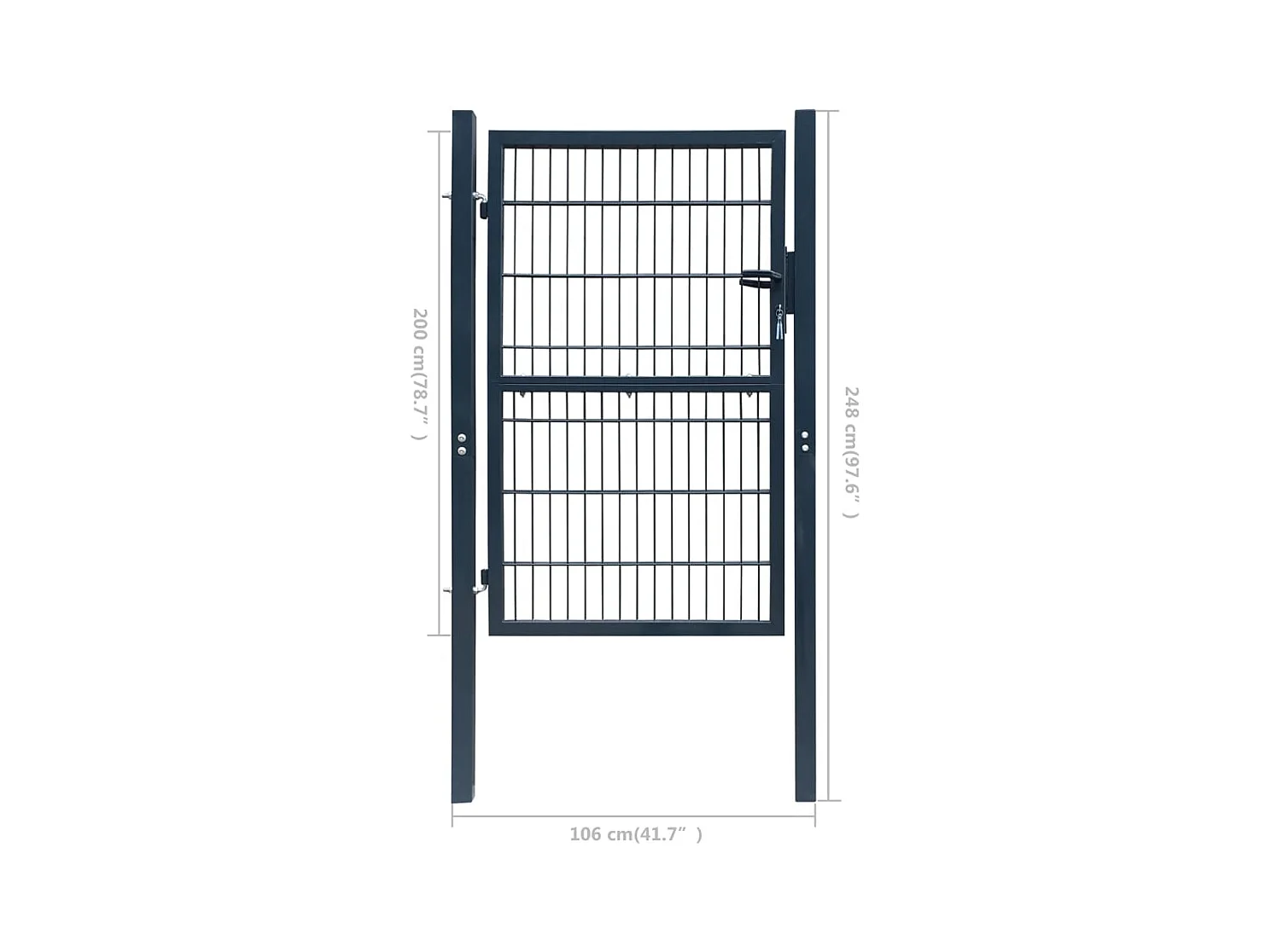 Portillon Acier 106x248 cm Anthracite