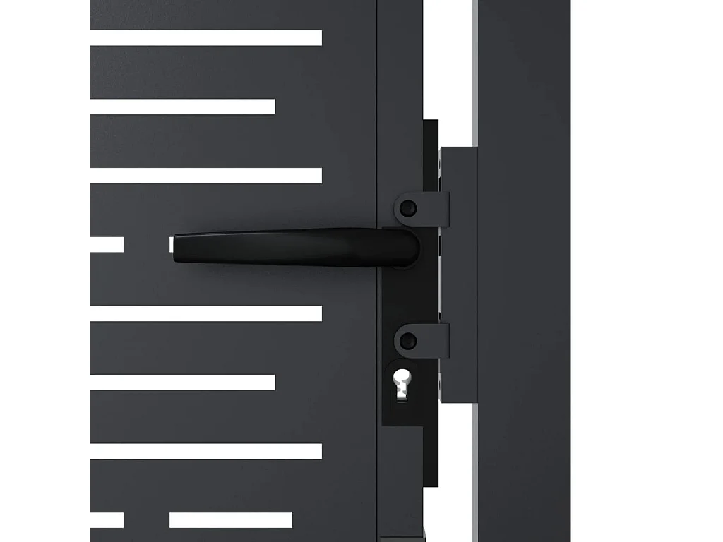 Antraciet tuinpoort 105x155 cm vierkant design