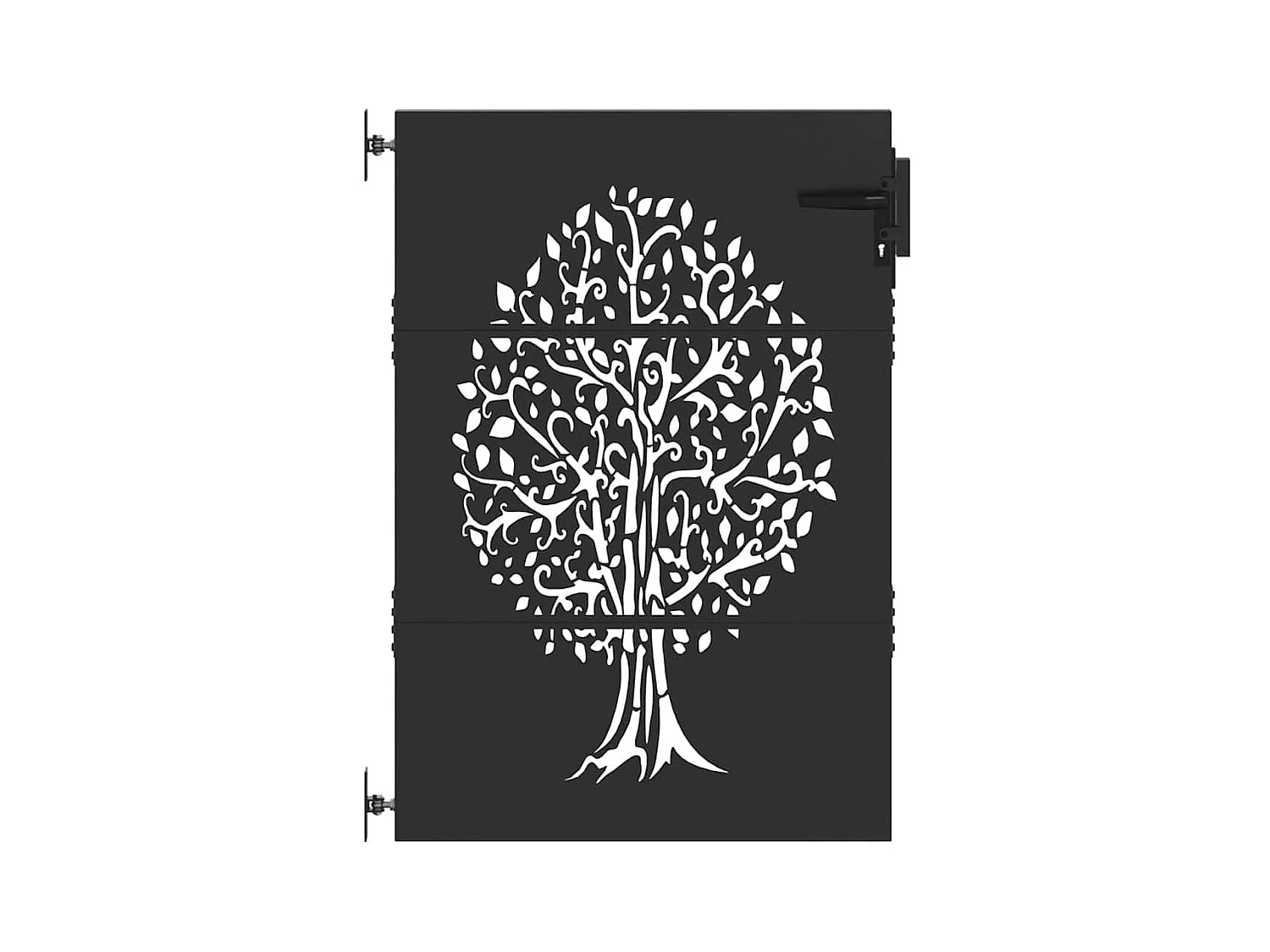 Puerta de jardín, Puerta de jardín 85x75 cm Diseño de árbol en acero Corten