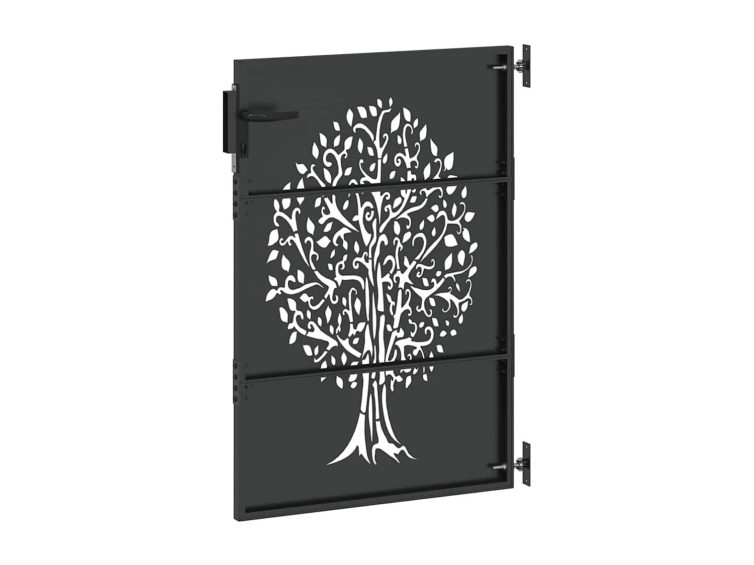 Porte de Jardin, Portail de Jardin 85x75 cm Design Arbre en Acier Corten