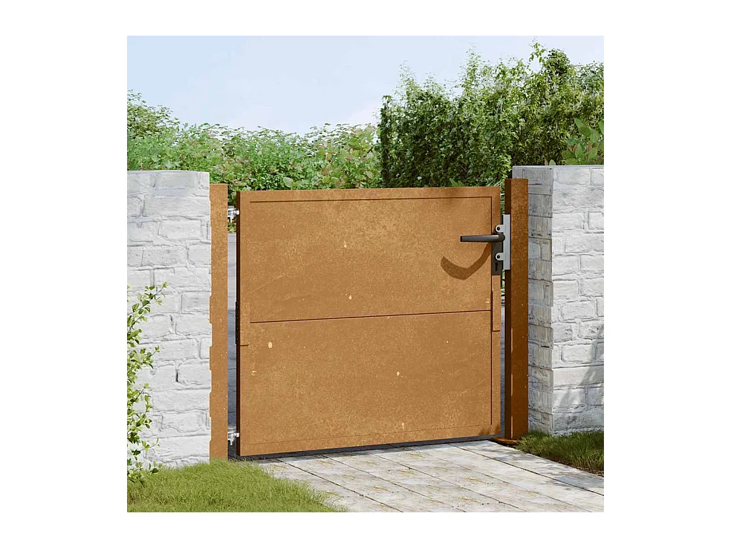 Tuinpoort 105x105 cm cortenstaal