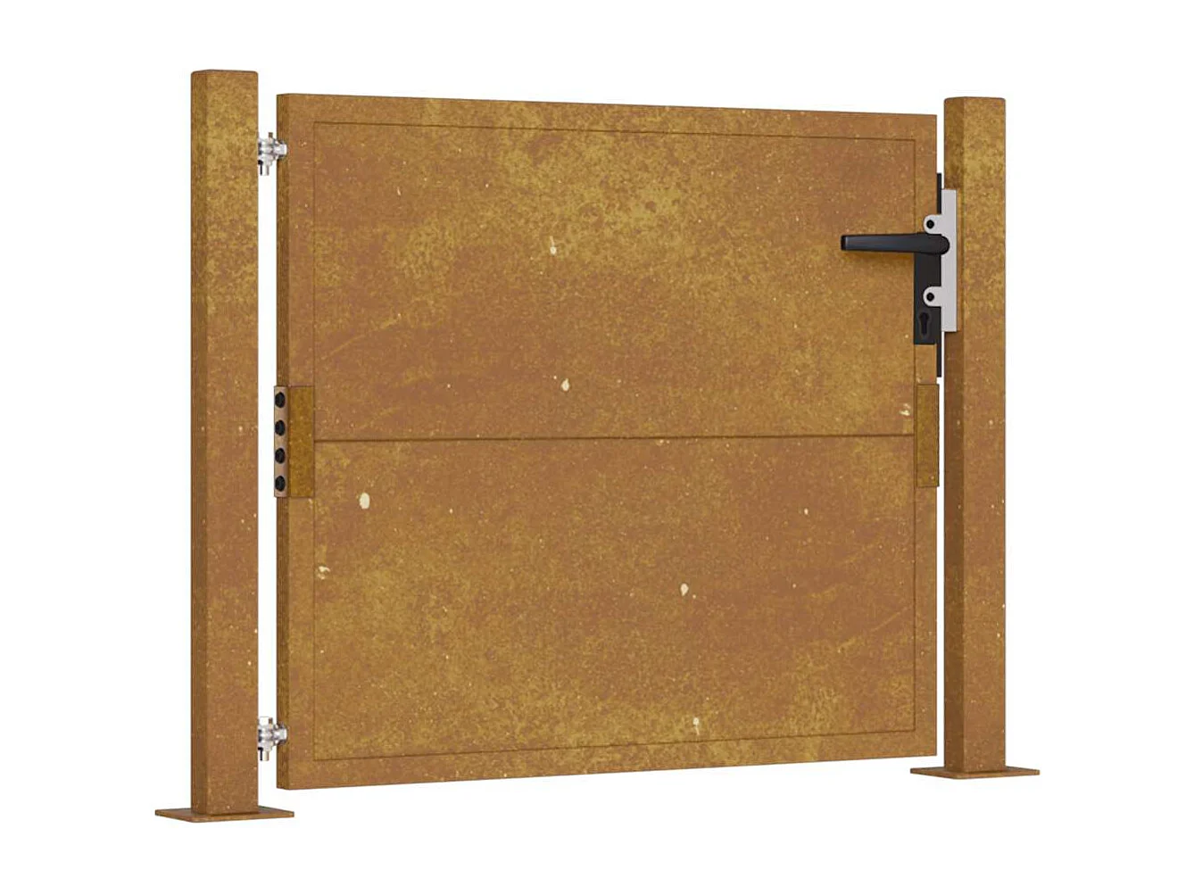 Puerta de jardín de acero corten de 105 x 105 cm.