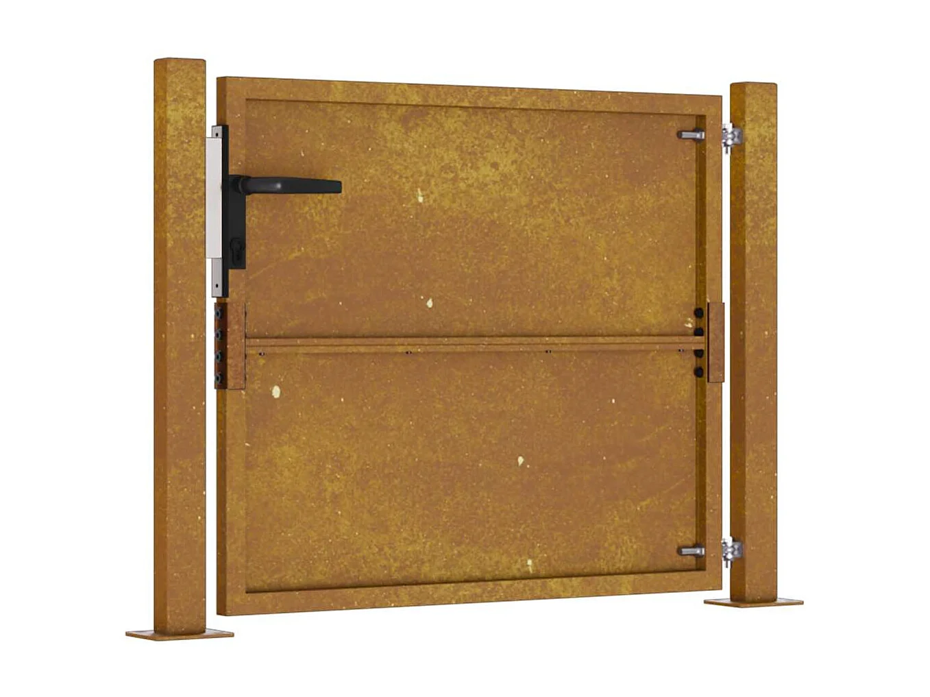 Puerta de jardín de acero corten de 105 x 105 cm.