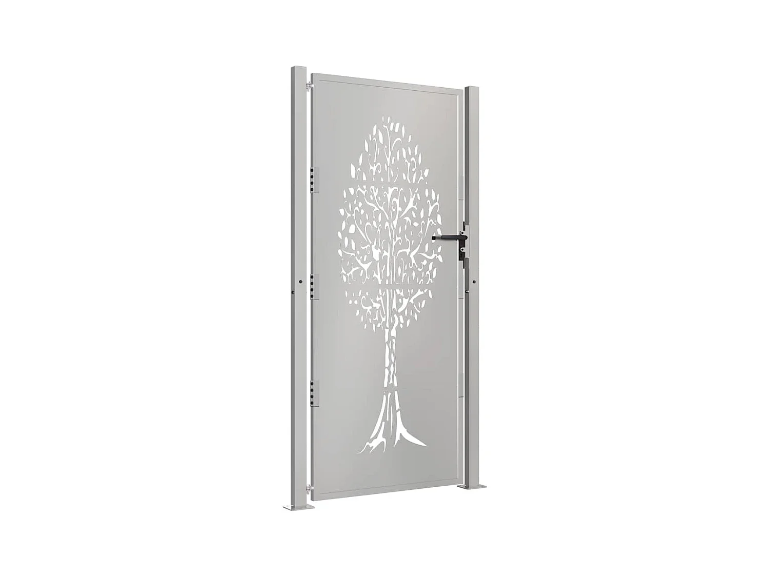Puerta de jardín 105x205 cm acero corten diseño árbol