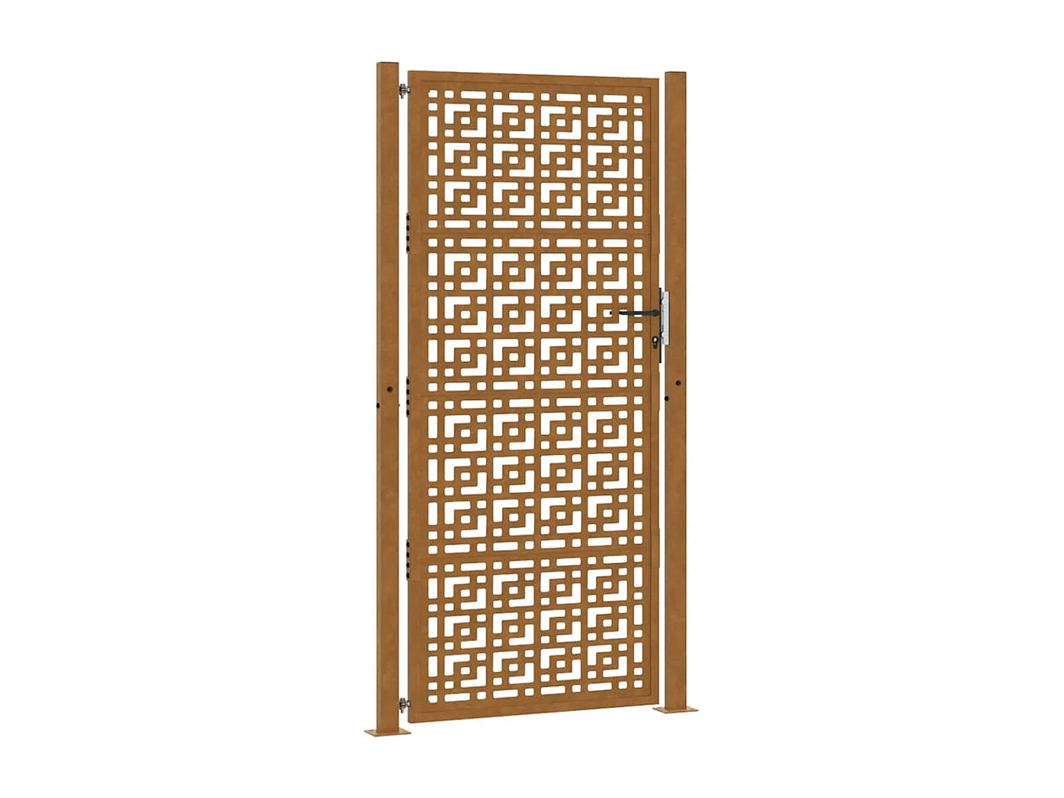 Cancello da giardino in acciaio resistente alle intemperie con design a croce