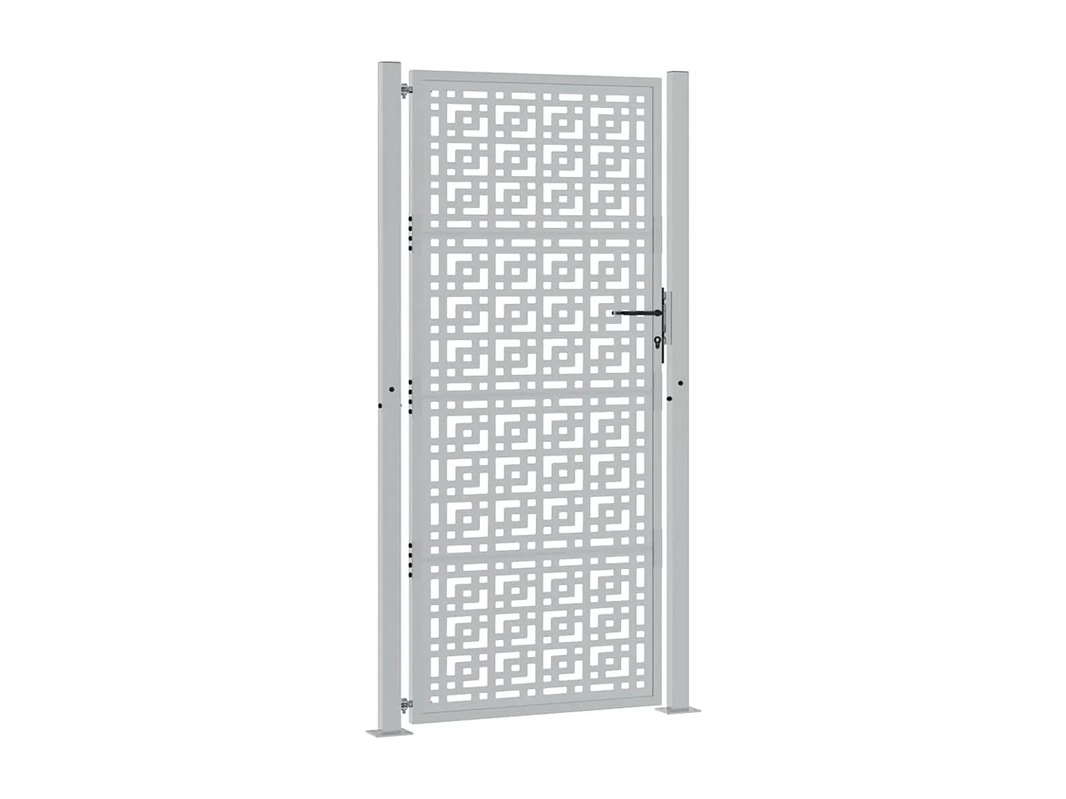 Cancello da giardino in acciaio resistente alle intemperie con design a croce