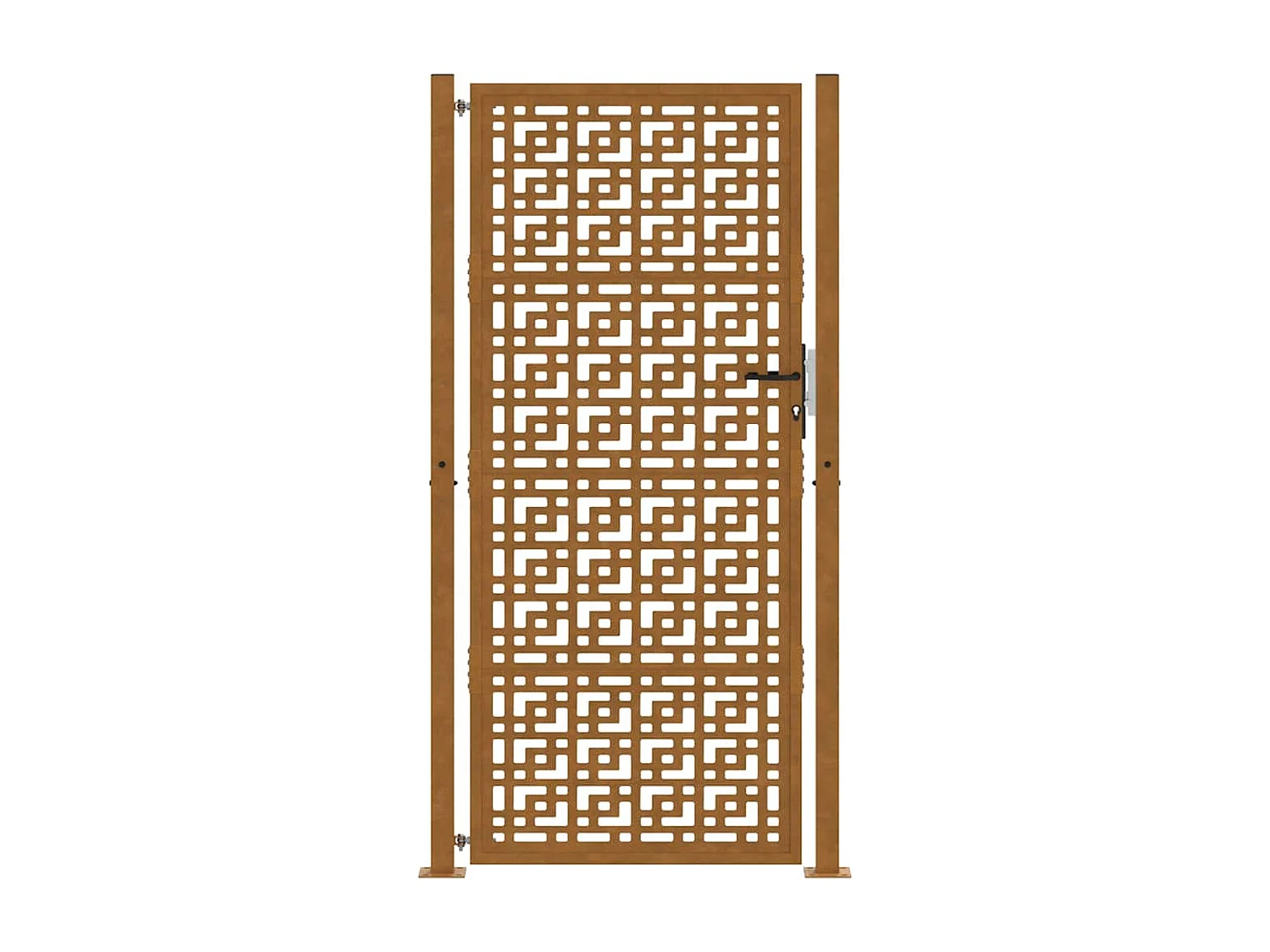 Cancello da giardino in acciaio resistente alle intemperie con design a croce