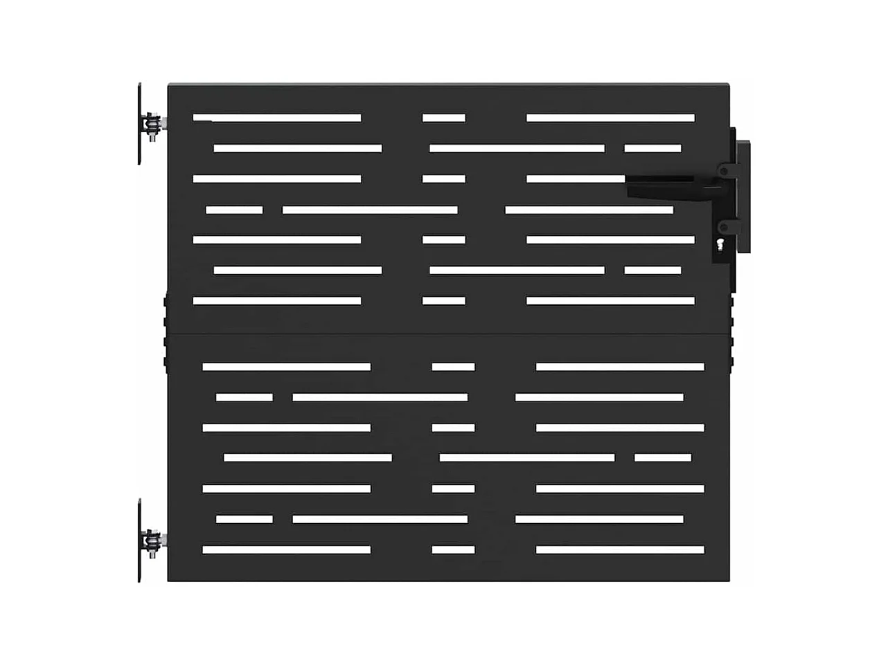 Zwarte tuinpoort 105 x 100 cm gepoedercoat staal