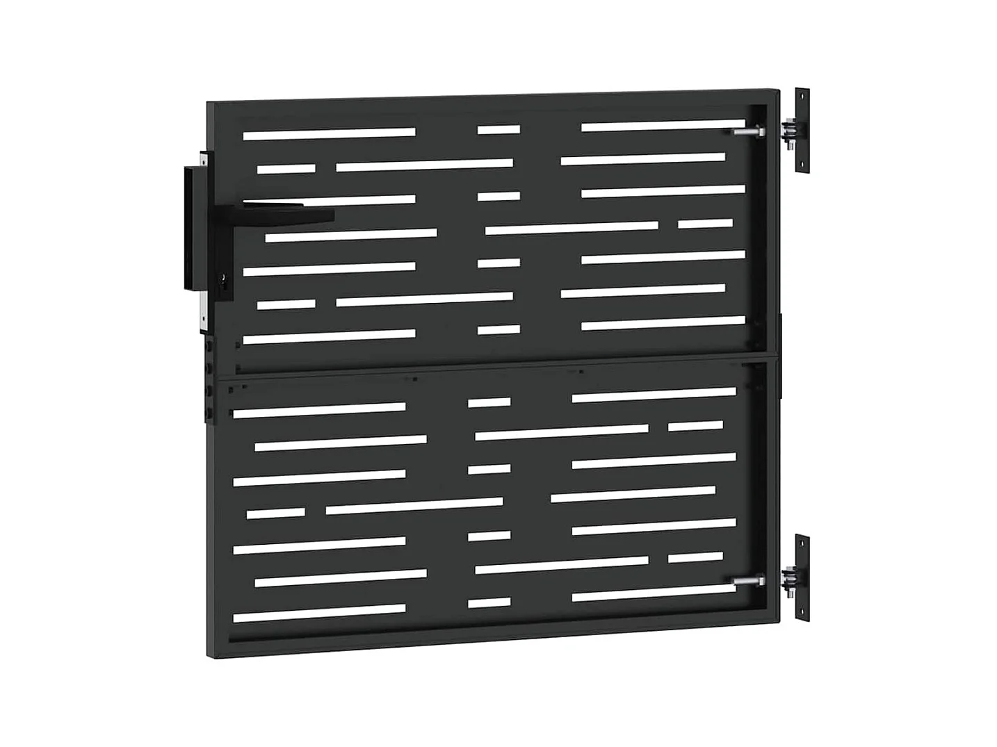 Zwarte tuinpoort 105 x 100 cm gepoedercoat staal