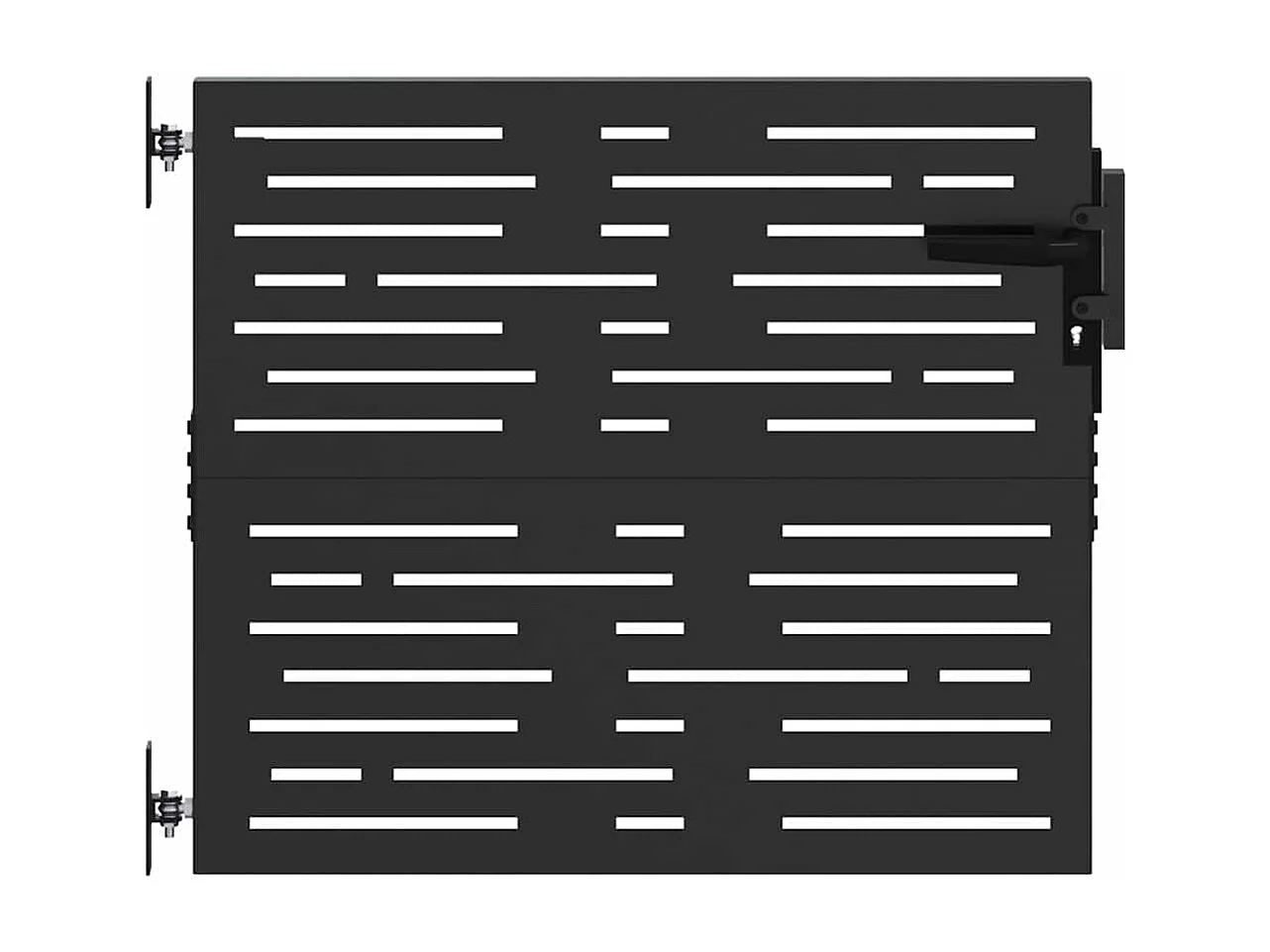 Porte de Jardin Noir 105 x 100 cm Acier peint par poudre