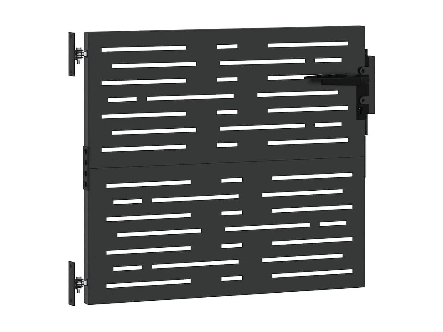 Porte de Jardin Noir 105 x 100 cm Acier peint par poudre