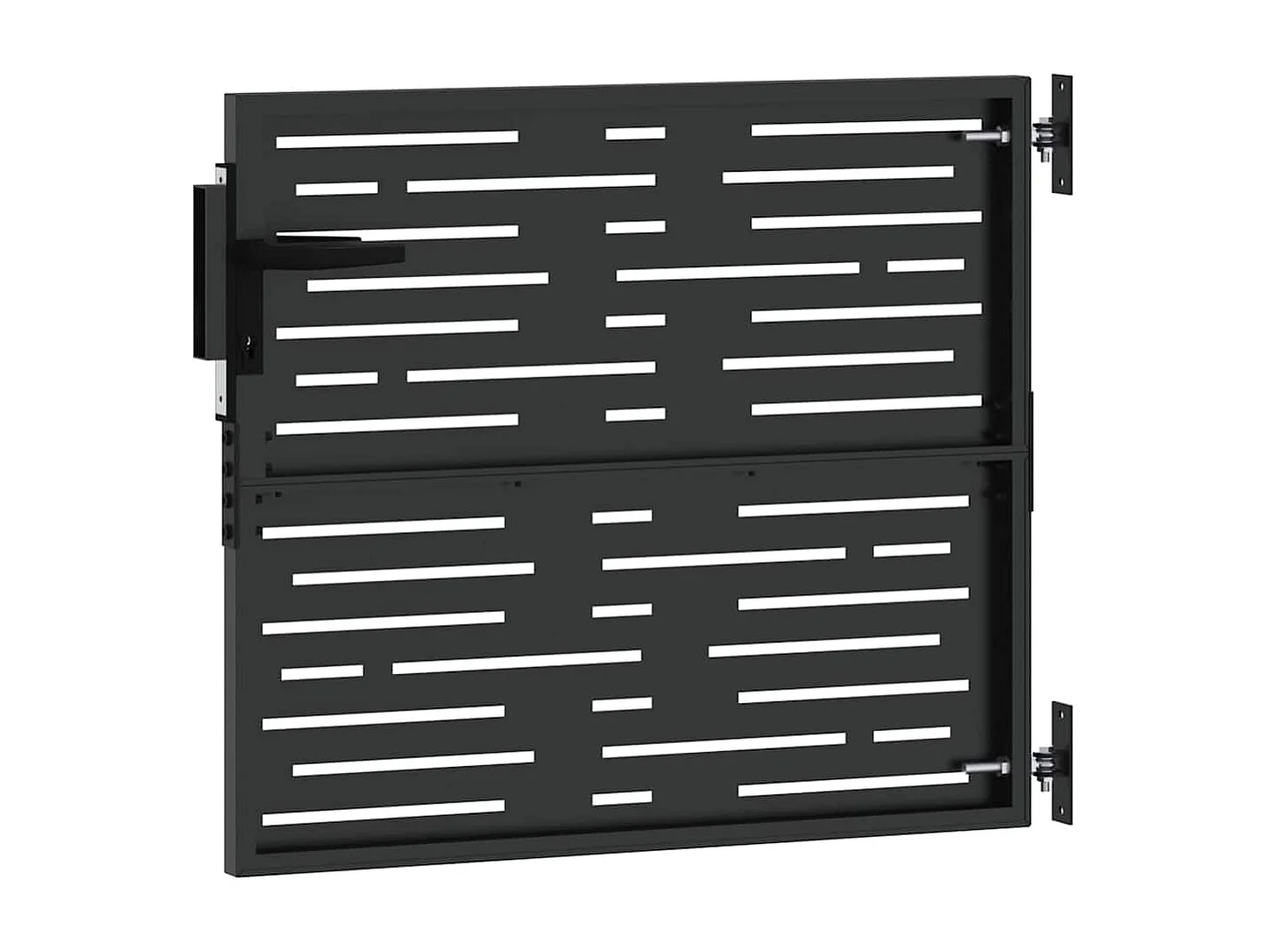 Porte de Jardin Noir 105 x 100 cm Acier peint par poudre