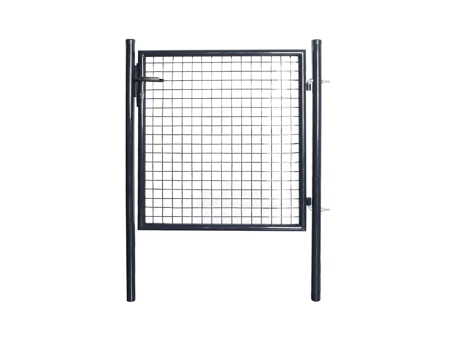 Puerta de jardín de malla de acero galvanizado 100 x 100 cm gris