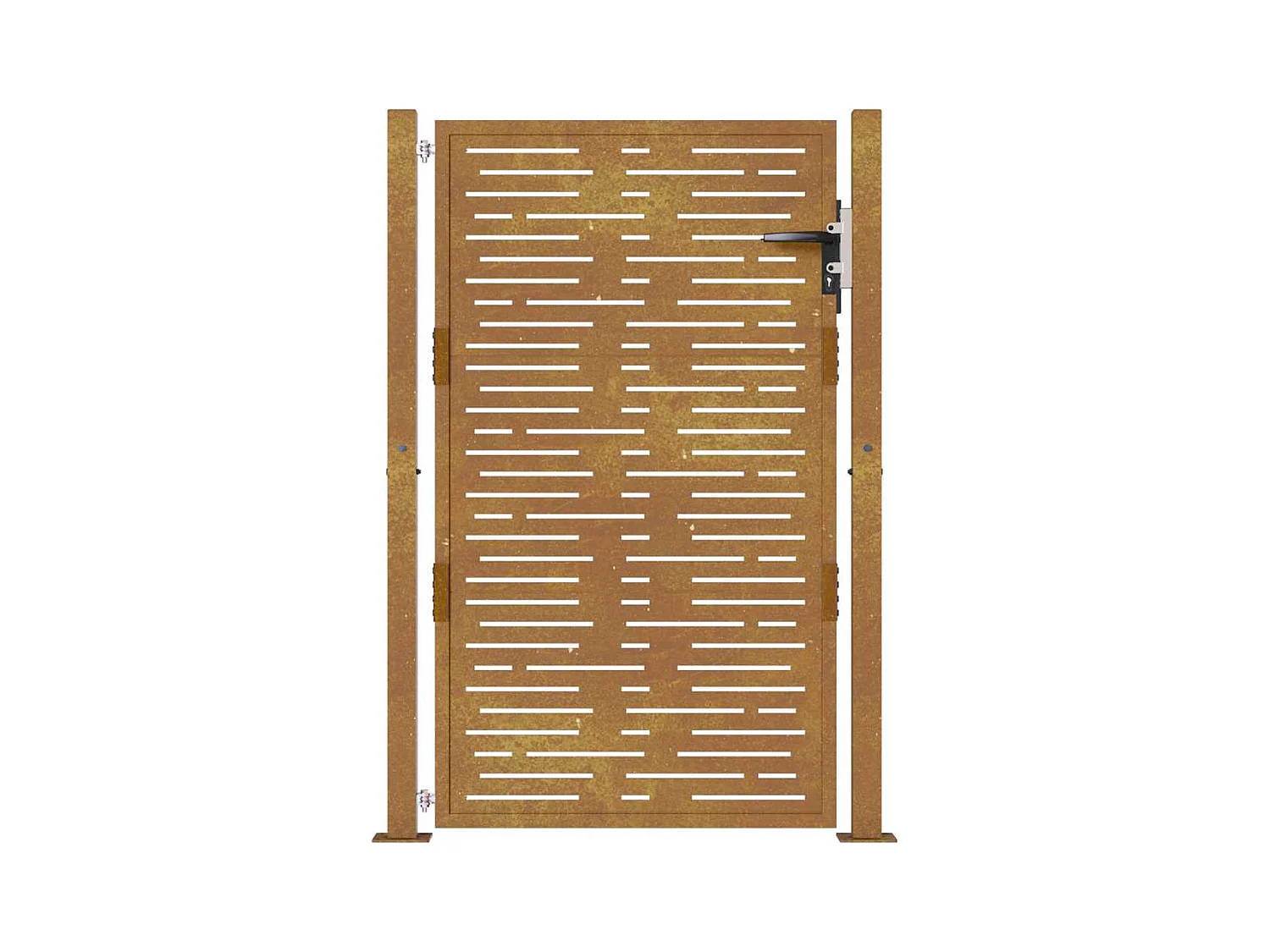 Gartentor 105x155 cm Cortenstahl quadratisches Design