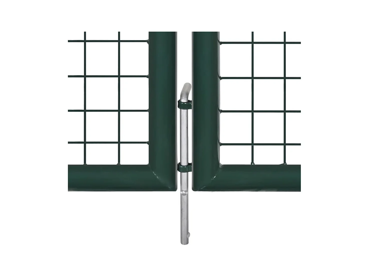 Stalen hekwerkpoort 306 x 125 cm Groen