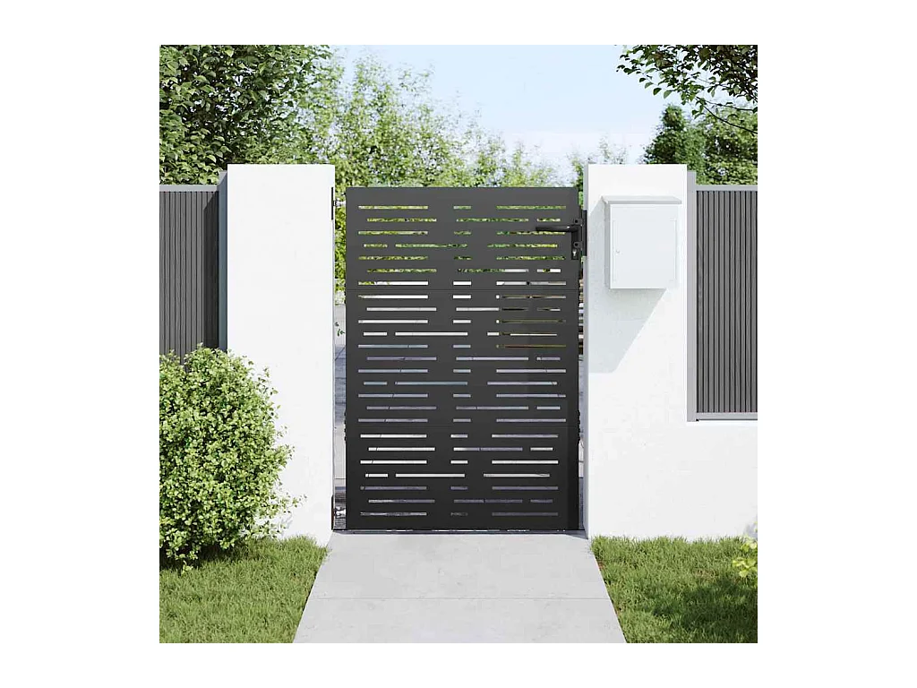 Tuinpoort, Tuinpoort 85x100 cm vierkant design in cortenstaal