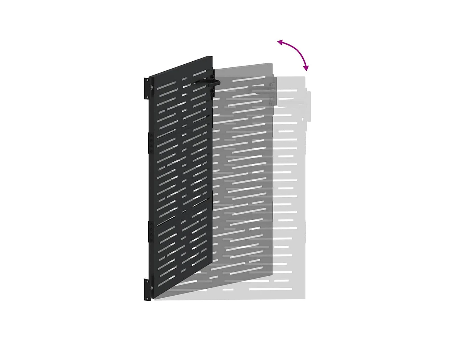 Tuinpoort, Tuinpoort 85x100 cm vierkant design in cortenstaal