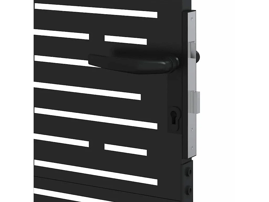 Puerta de jardín, Puerta de jardín 85x100 cm diseño cuadrado en acero corten