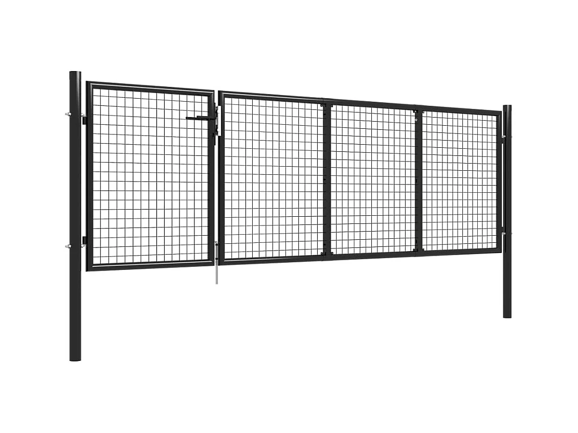 Portillon Acier 350x75 cm Anthracite