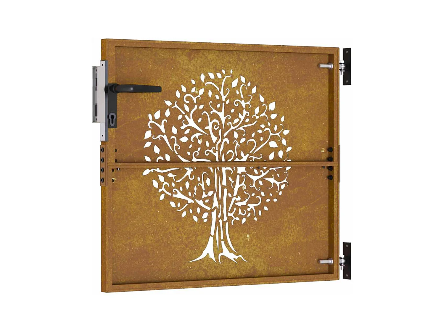 Tuinpoort 85x75 cm cortenstaal boomdesign