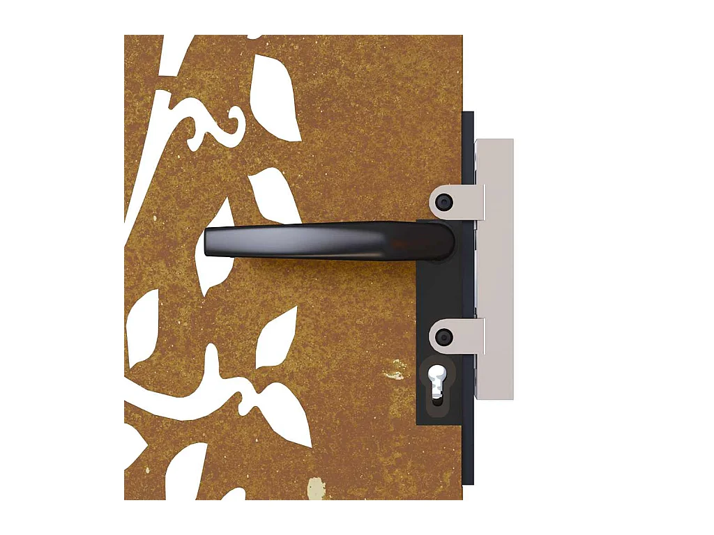 Tuinpoort 85x75 cm cortenstaal boomdesign