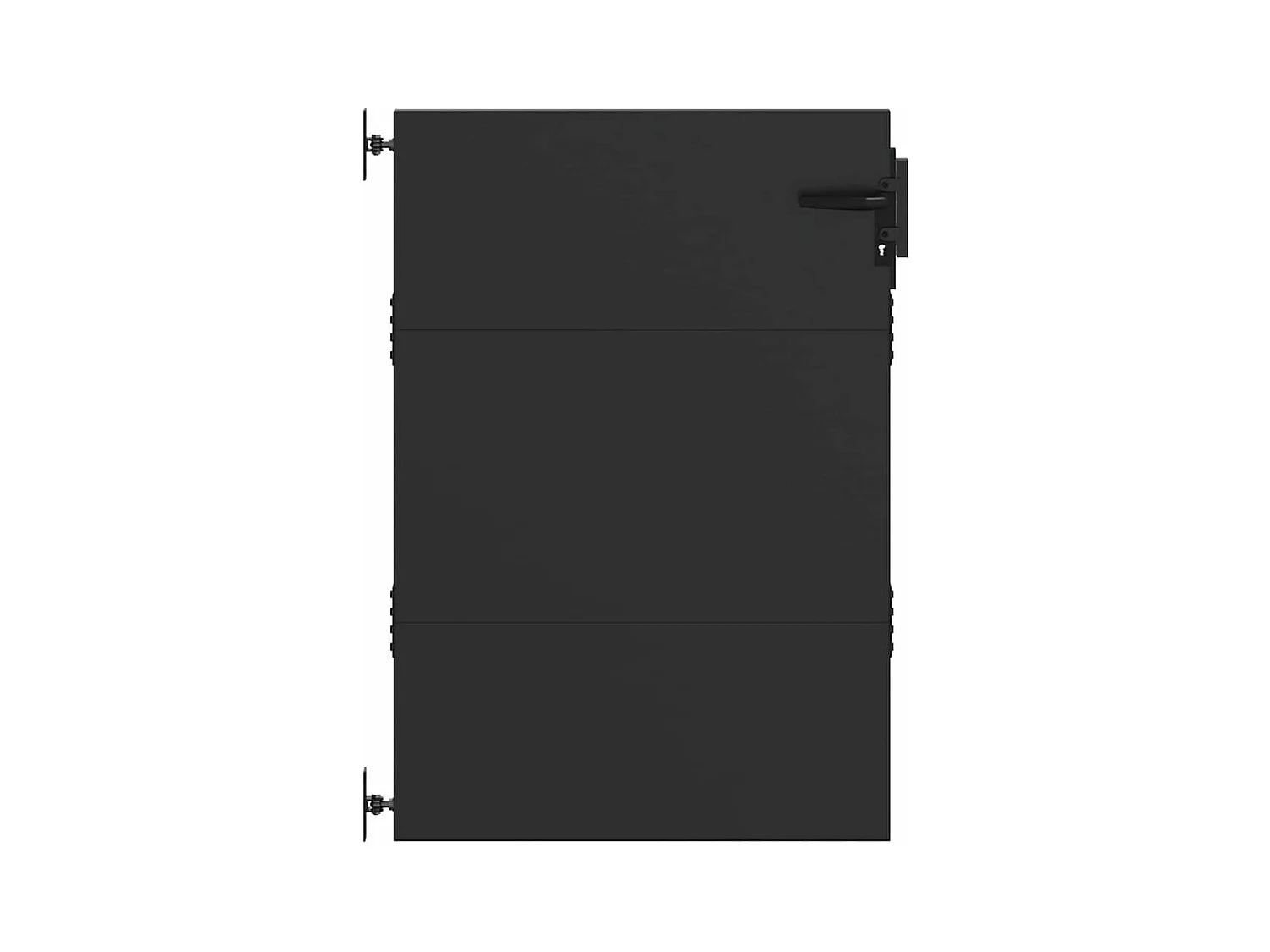 Porte de Jardin Noir 105 x 125 cm Acier peint par poudre