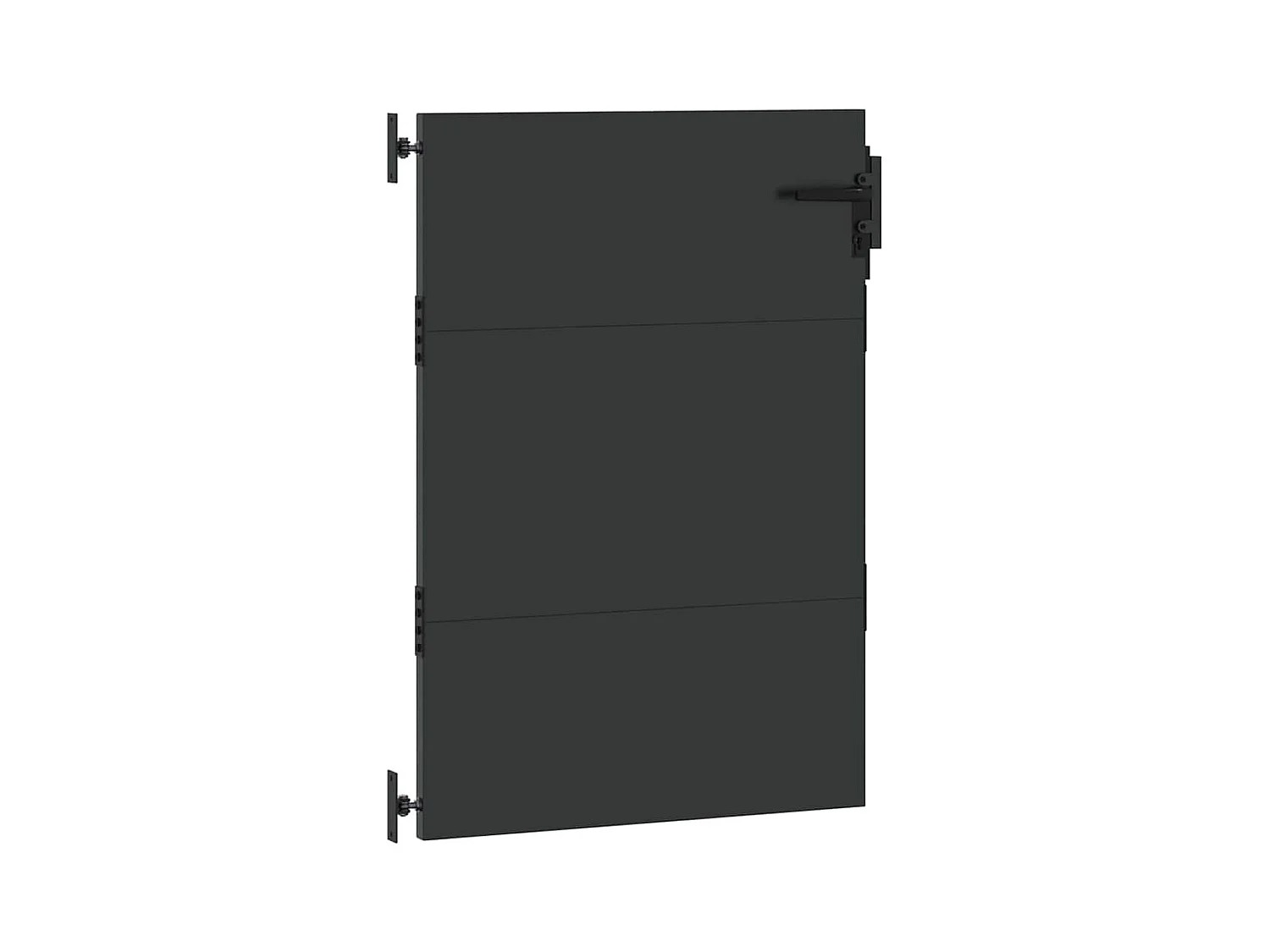 Porte de Jardin Noir 105 x 125 cm Acier peint par poudre