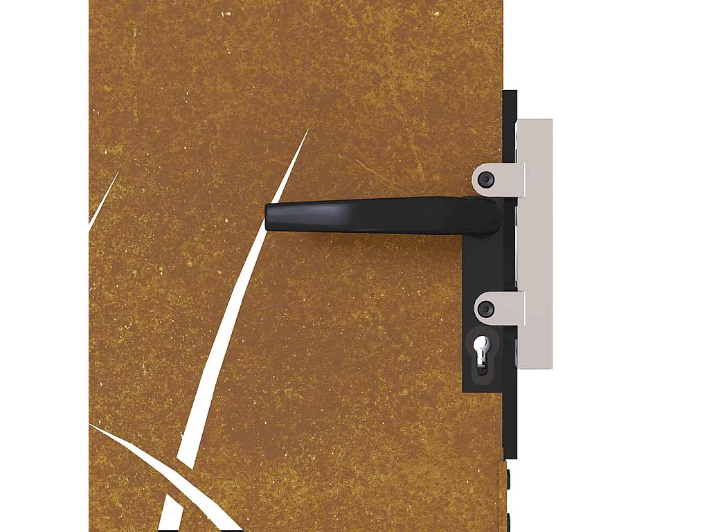 Tuinpoort 85x125 cm cortenstaal grasdesign