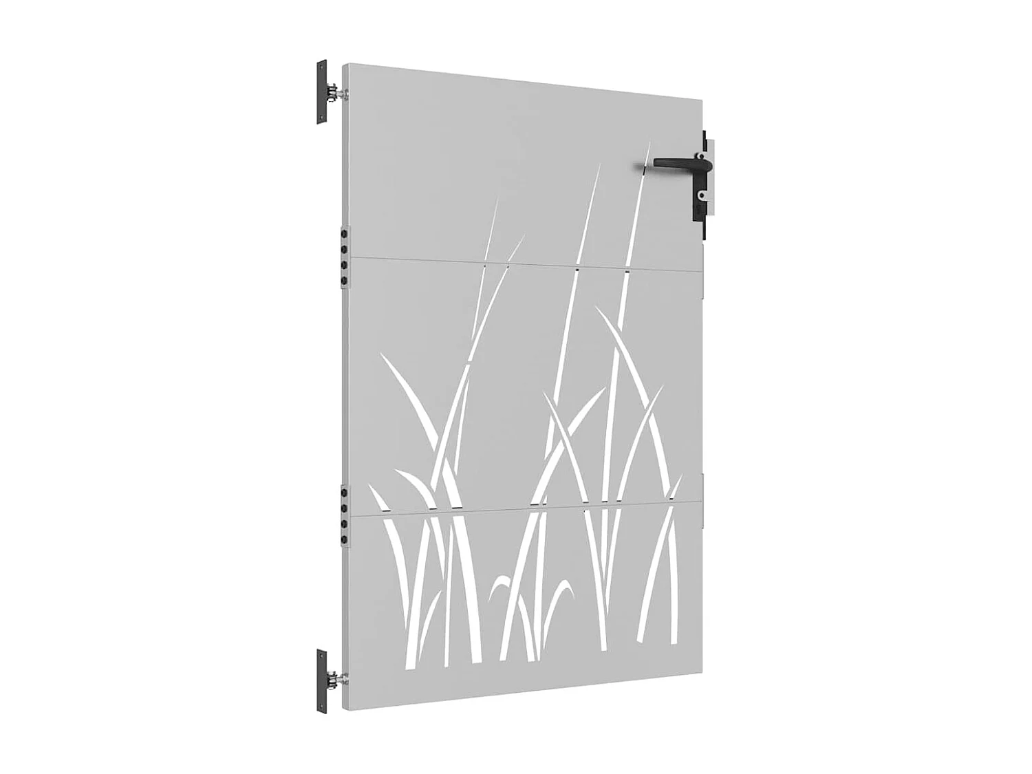 Cancello da giardino 85x125 cm in acciaio corten design erba