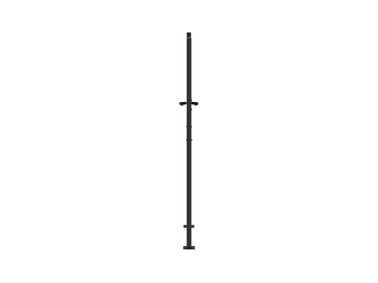 Zwarte tuinpoort 105 x 200 cm gepoedercoat staal