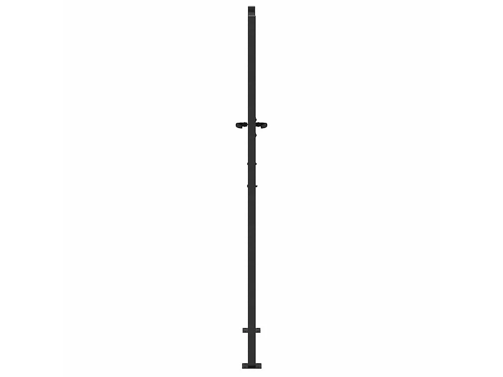 Porte de Jardin Noir 105 x 200 cm Acier peint par poudre