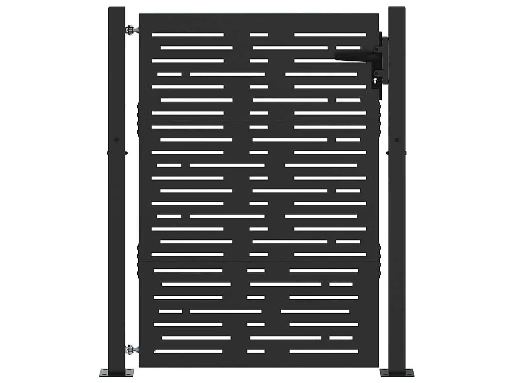 Puerta de jardín, Puerta de jardín 105x75 cm Diseño cuadrado en acero Corten