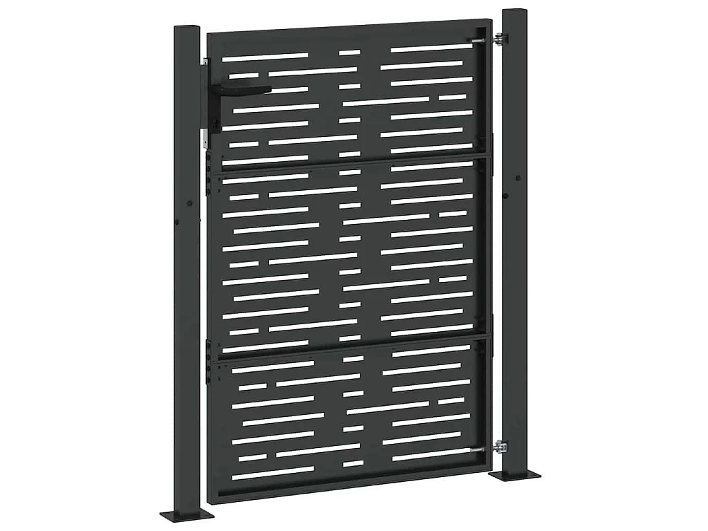 Puerta de jardín, Puerta de jardín 105x75 cm Diseño cuadrado en acero Corten