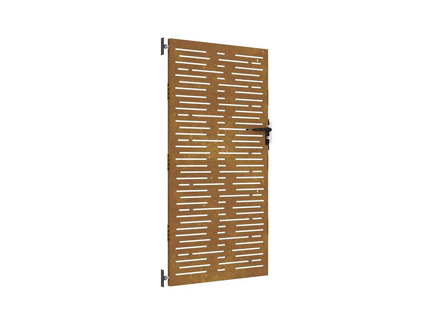 Puerta de jardín 85x175 cm acero corten diseño cuadrado