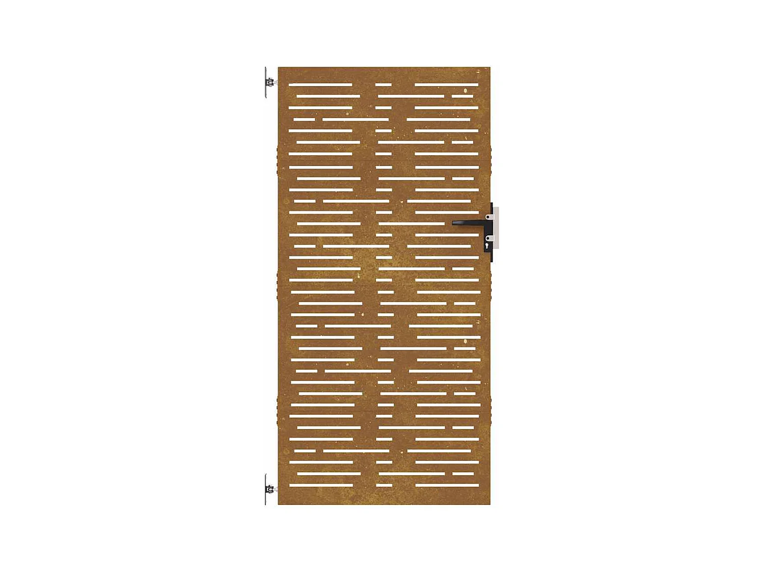 Puerta de jardín 85x175 cm acero corten diseño cuadrado