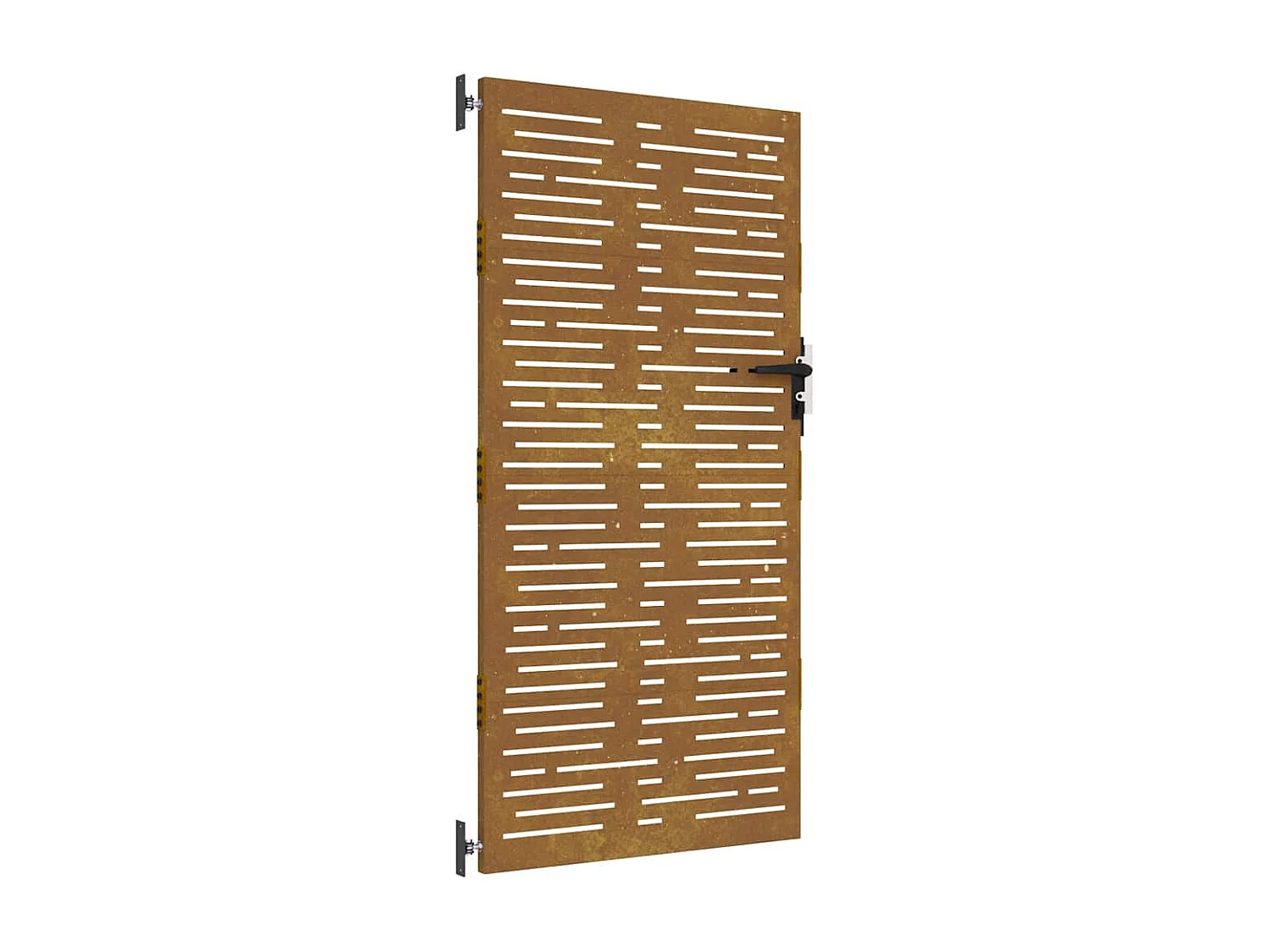 Puerta de jardín 85x175 cm acero corten diseño cuadrado