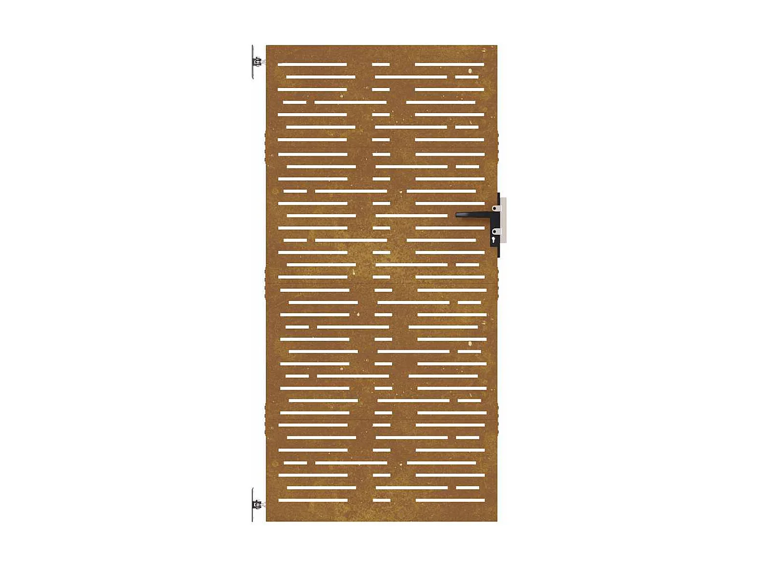 Puerta de jardín 85x175 cm acero corten diseño cuadrado