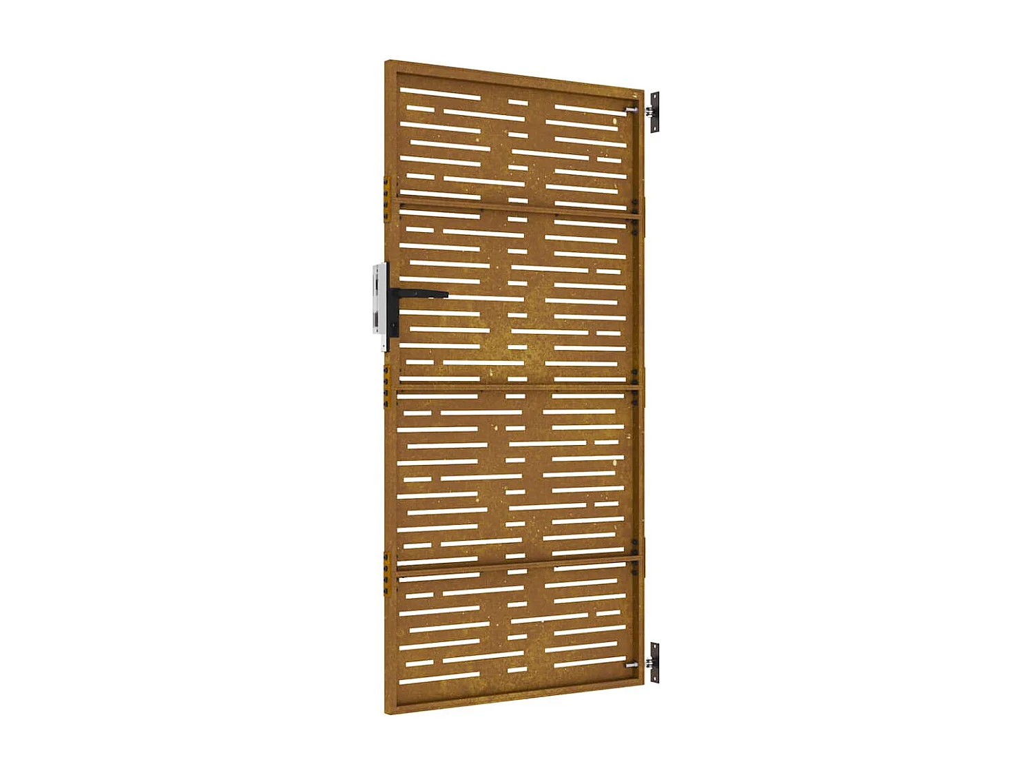 Puerta de jardín 85x175 cm acero corten diseño cuadrado