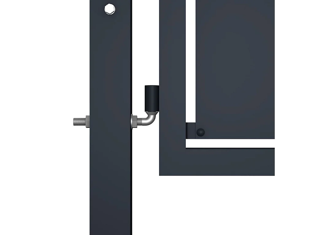 Portail de jardin Acier 100 x 75 cm Anthracite