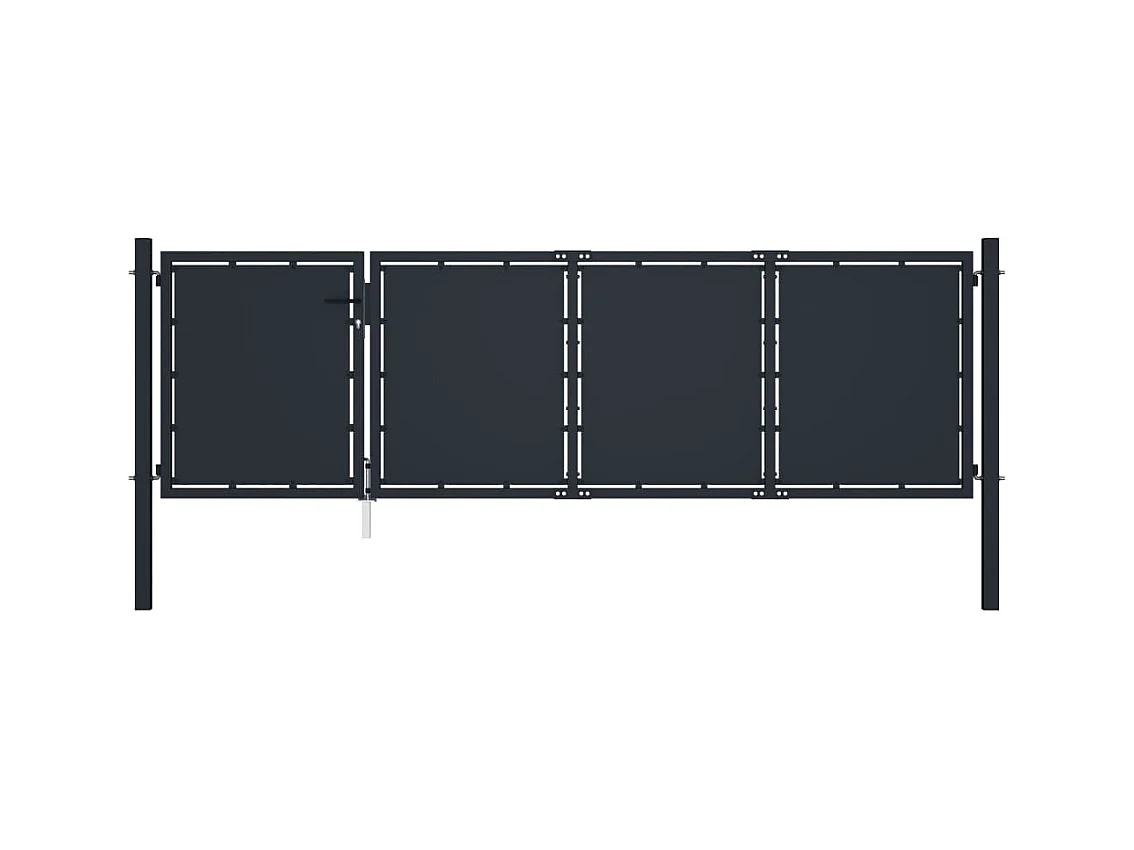 Portail de jardin Acier 350x100 cm Anthracite