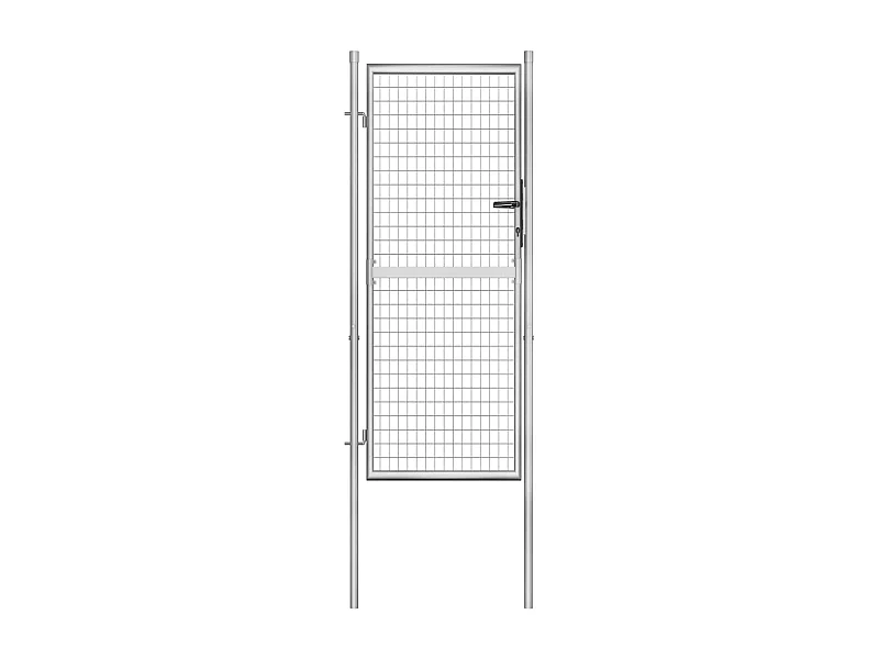 Cancello da giardino in acciaio zincato 105 x 200 cm argento