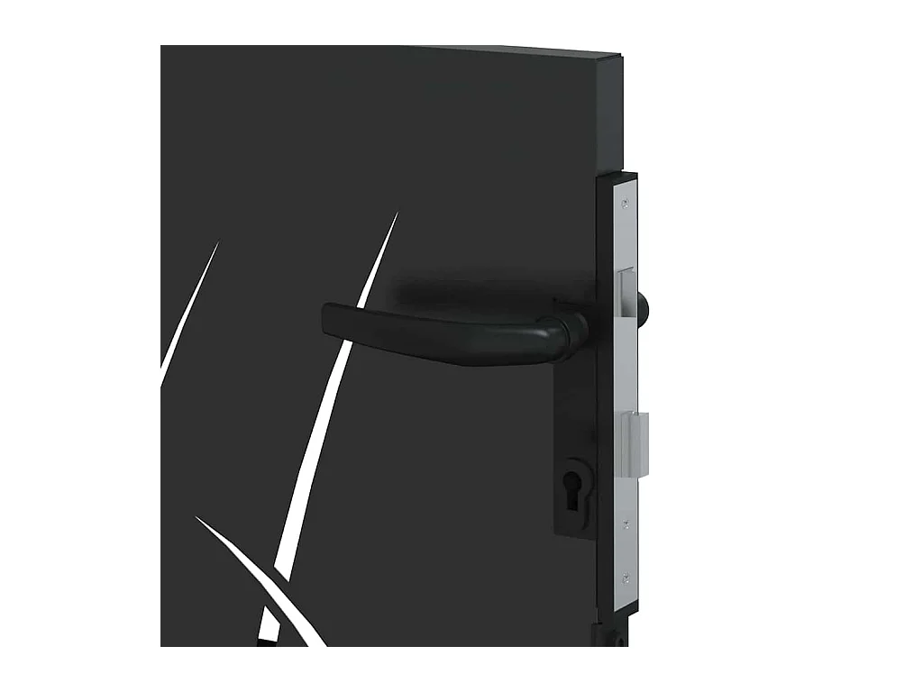 Cancello da giardino nero 105 x 100 cm in acciaio verniciato a polvere