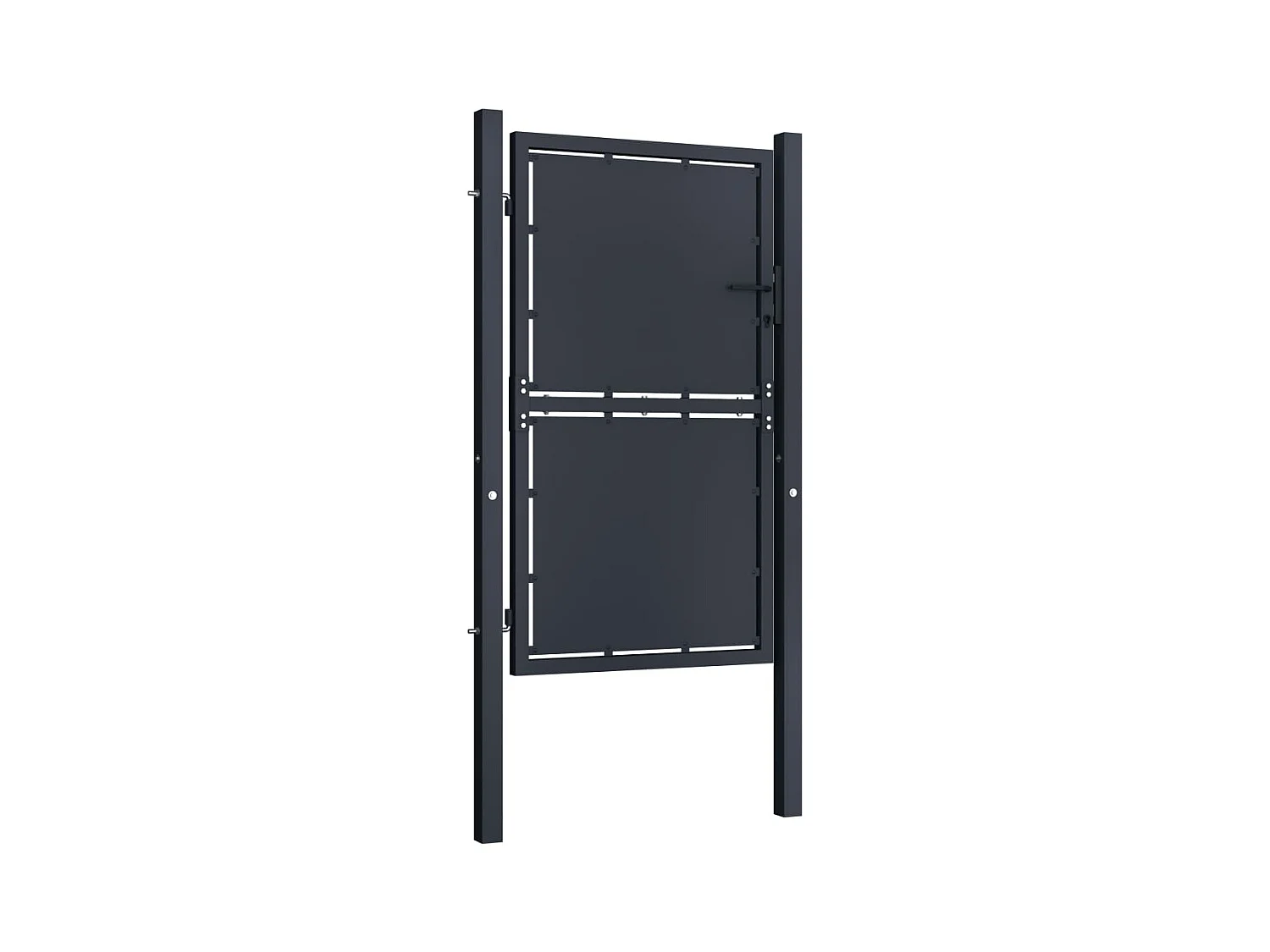 Portail de jardin Acier 100 x 125 cm Anthracite