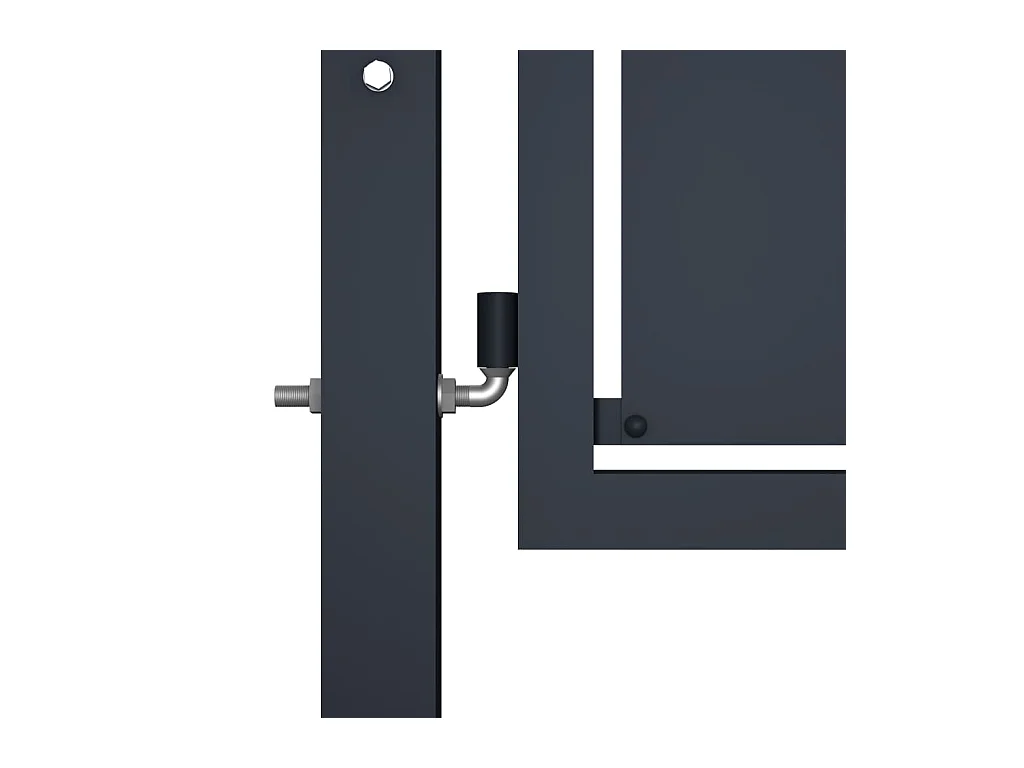 Portail de jardin Acier 100 x 125 cm Anthracite