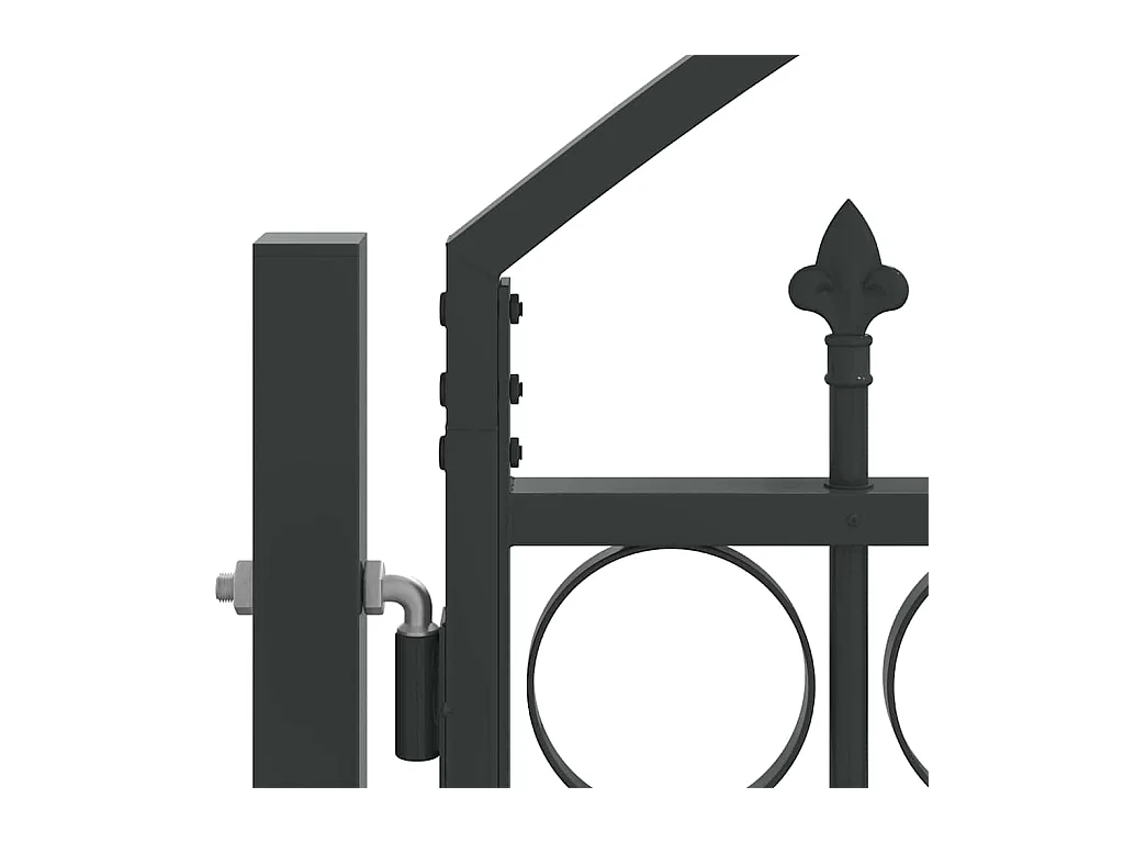 Puerta de valla Otros Gris 300 x 150 cm Acero