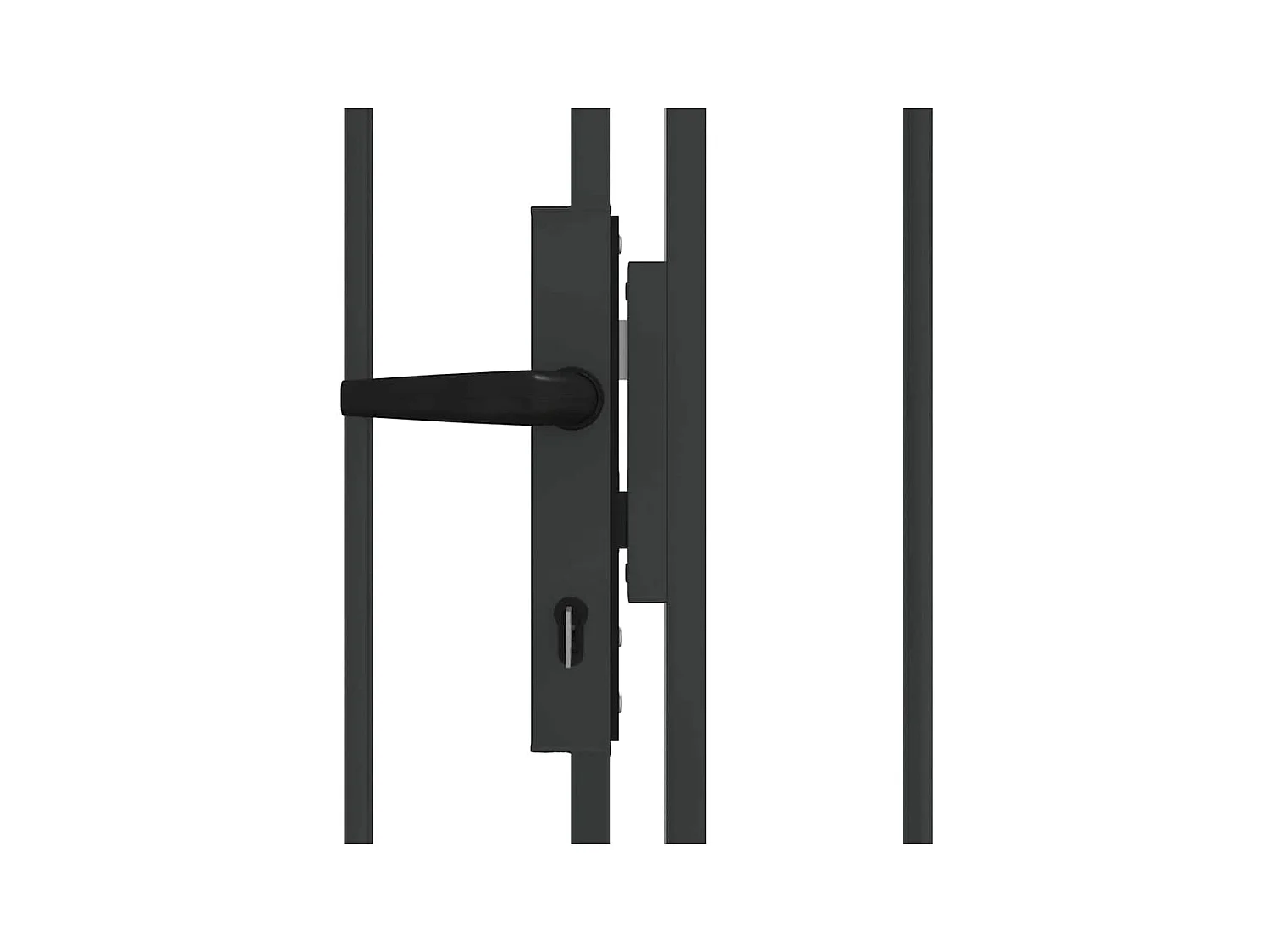 Puerta de valla Otros Gris 300 x 150 cm Acero