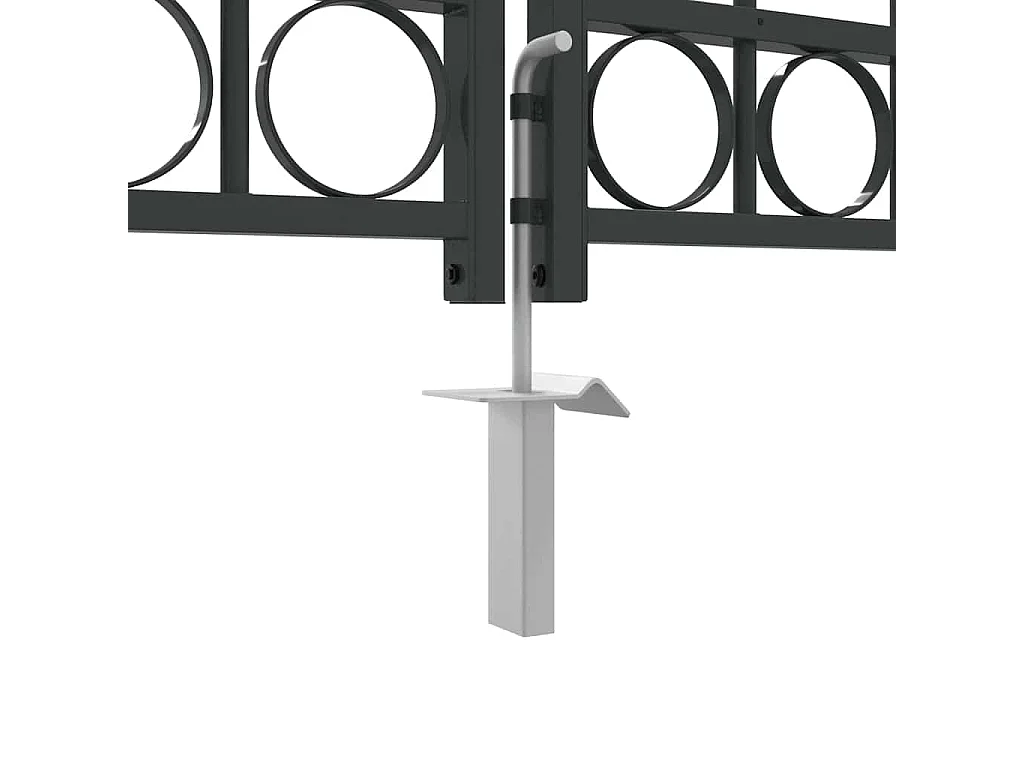 Puerta de valla Otros Gris 300 x 150 cm Acero