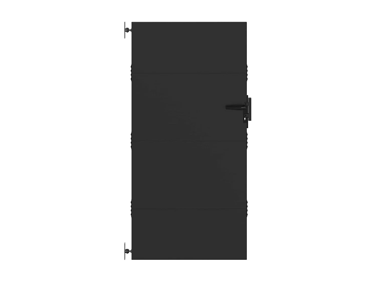 Puerta de jardín negra de 105 x 175 cm de acero con recubrimiento en polvo